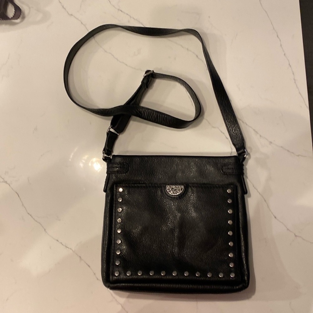 LIKE NEW🌟 Brighton Pretty Tough Royce Organizer black studded crossbody - Picture 4 of 10